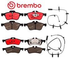 Front Brake Pad & Rear Brake Pad Set Ceramic OE Brembo + Sensor for Mini Cooper
