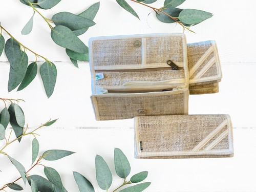 Handmade Hemp Wallet|Eco-friendly Boho Purse Clutch Wallet|Hippie Plain Wallet - Picture 4 of 12