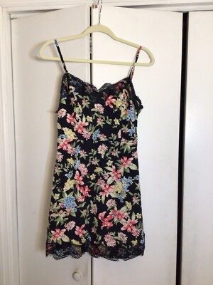Egoist Black Floral Baby Doll Dress Sz 55 US Sz  S Y2K Fairy Whimsigoth Romantic