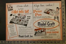 1953 DISNEY KAY STANLEY MODEL CRAFT PETER PAN DOG SHOW CAKE MIX 2-pg TOY ADTH23