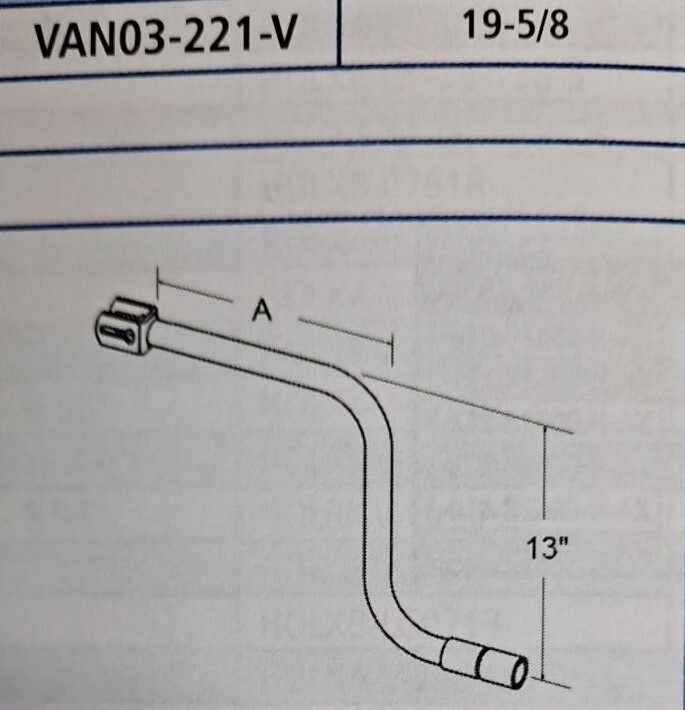 Vanguard Vertical Crank Handle for Trailer Dolly Legs, 21" long eBay