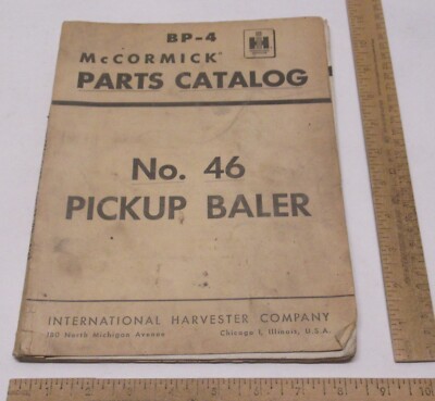 BP-4 McCORMICK PARTS CATALOG - No. 46 PICKUP BALER - 6-65