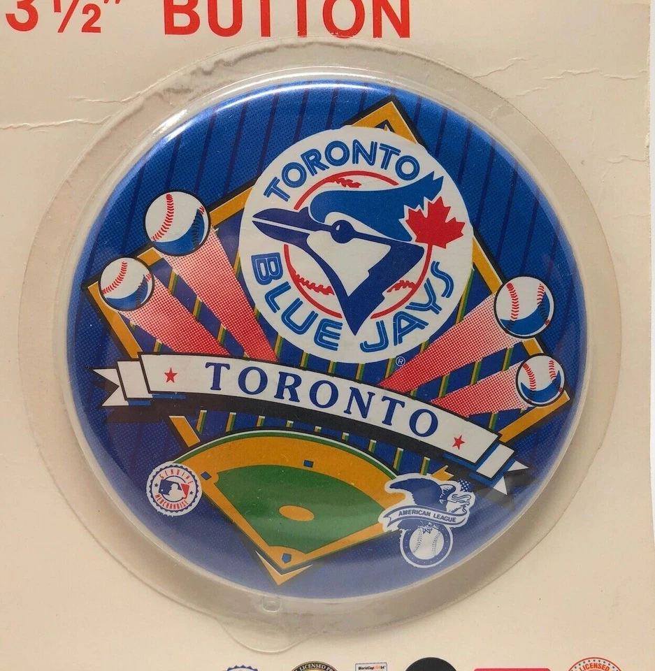 TORONTO BLUE JAYS Pin Button Wincraft Vintage Retro MLB Baseball 3 1/2 Inch - Image 3 of 3