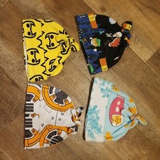 4 Handmade Infant Knit Knit Lycra Beanie Hats