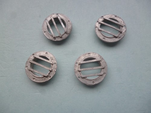 Model boat 14mm wide grated portholes x10 Pcs White metal. - 第 1/3 張圖片