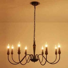 Candle Pendant Vintage Ceiling Light Fixture Chandelier Kitchen Bar Hanging Lamp