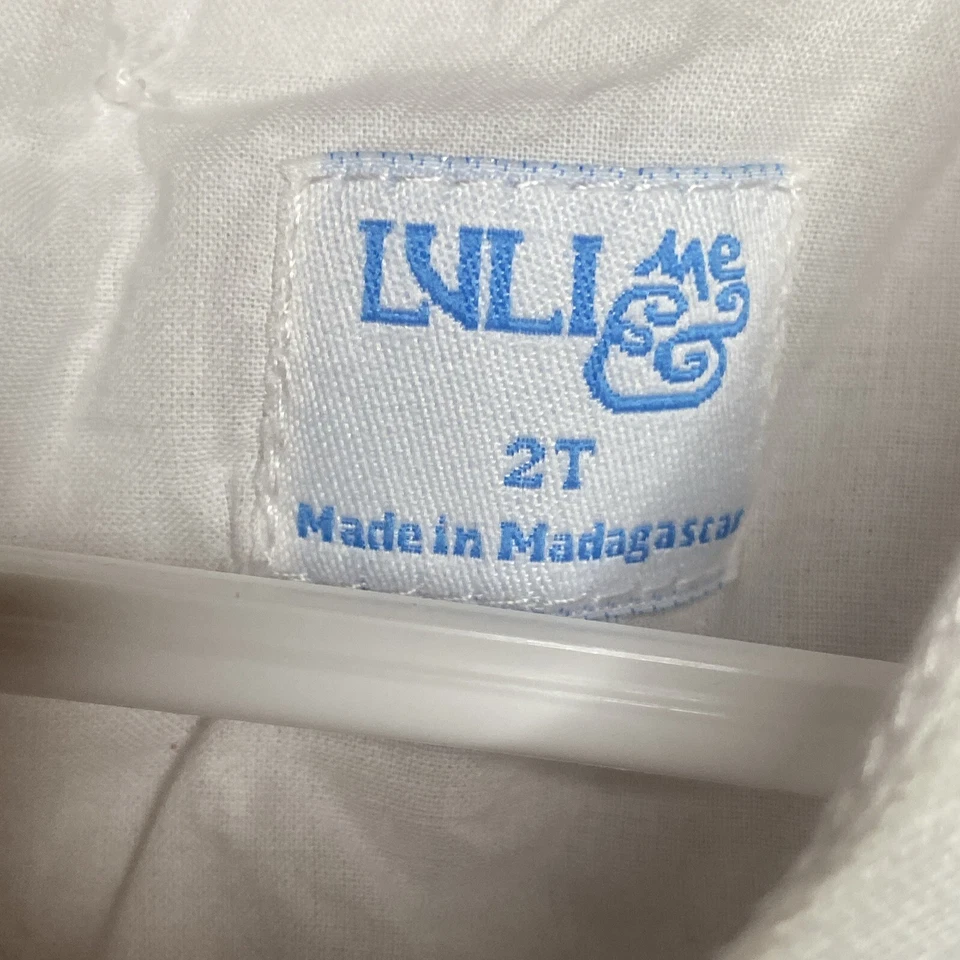 Luli & Me ребенка ясельного возраста девочки хлопок льняное платье без рукавов с подкладкой размер 2T - Изображение 3 из 4