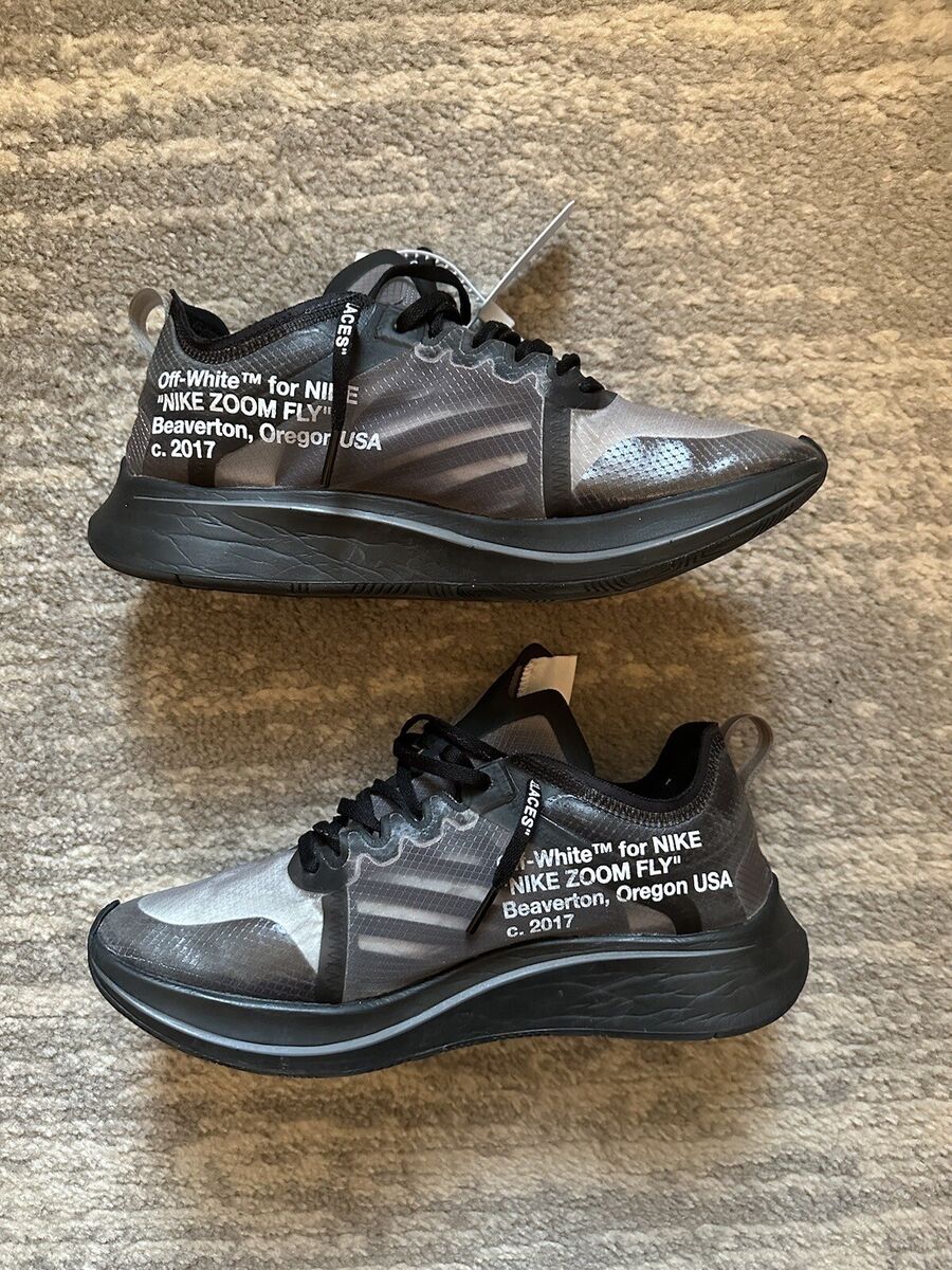 Nike Zoom Fly SP x OFF-WHITE Black Size 9 2018 Used OG All Nike Zoom Fly SP x OFF-WHITE Black Size 9 2018 Used OG All
