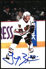 Troy Brouwer Autographed 4x6 Color Photo Chicago Blackhawks #29 White Jersey A