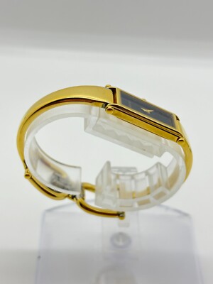 GUCCI 1500 Watch Gold Parl Dial QZ Women's Bangle Wrist