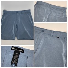 Travis Mathew Golf Shorts Sz. 40 Men Light Blue Poly Cotton Stretch YGI P4-225