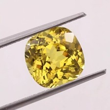 AAA Natural Unheated Ceylon Yellow Sapphire Loose Cushion Gemstone Cut 9.80 Ct