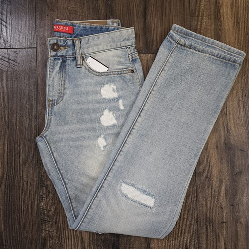 Men's Guess Size 29 Straight Jeans Distressed Great Condition - Picture 2 of 13