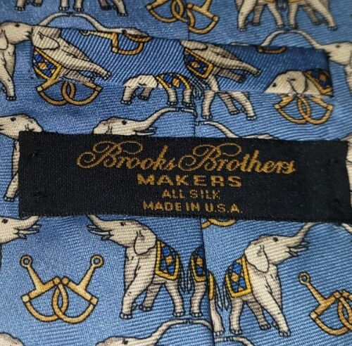 LOT OF 5 Brooks Brothers Silk Ties Striped Elephants Marlin Fish Seals USA Made - Picture 9 of 10