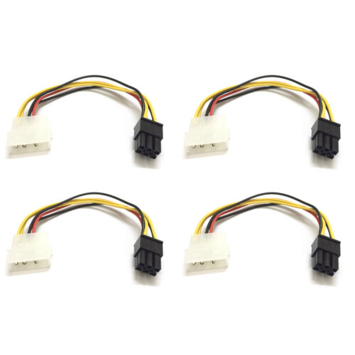 Cable convertidor de alimentación para tarjeta de video PCI-Express de 4 pines a 6 pines línea de cable - Imagen 1 de 9