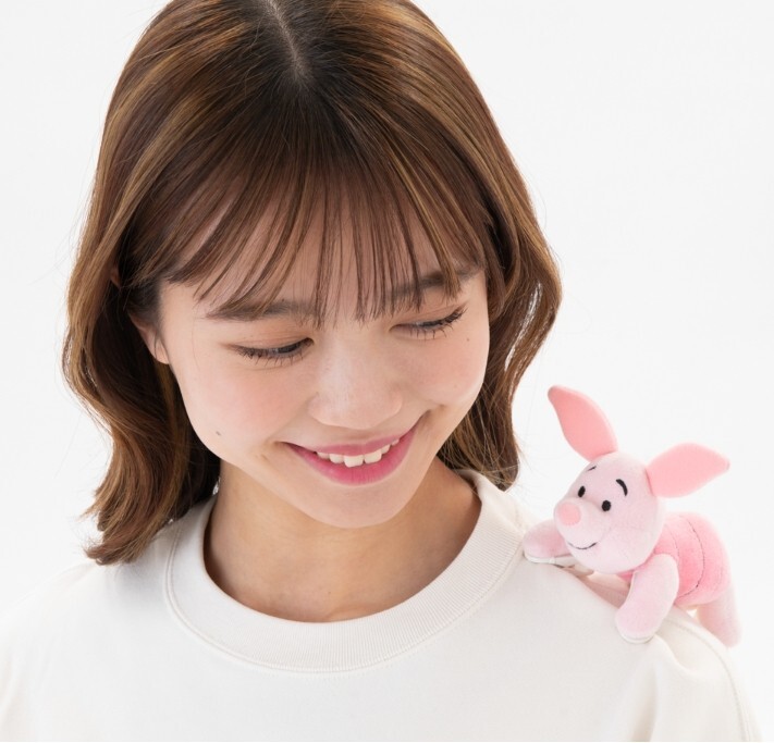 Japan Tokyo Disney Resort Plush Clip on Shoulder Piglet Winnie the Japan Tokyo Disney Resort Plush Clip on Shoulder Piglet Winnie the