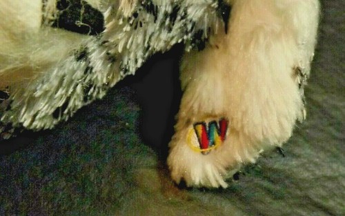 PELUCHE DE BÚHO NEVADO 9 PULGADAS ALTO Ganz Webkinz con etiquetas para el trasero sin código - Imagen 7 de 9