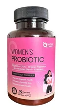 Probiotics for Women Digestive Health w/ 100 Billion CFUs, 90 Chewable Tablets