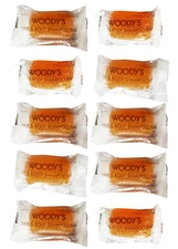 WOODY'S QUALITY GROOMING HAIR & BODY SHAMPOO BAR FOR MEN 0.6 OZ. (10PCS)