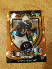 2021 Prizm Draft Picks - Micah Parsons Crusade Rookie ORANGE Cracked Ice #175
