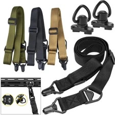 Heavy-Duty Nylon Tactical Sling 1/2 Point Release Gun Strap & 2Pcs MLOK Swivel