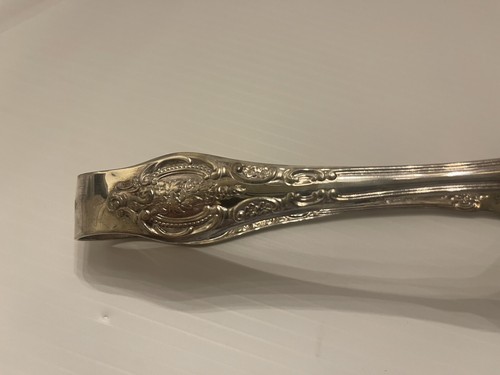 Vintage Wallace Silverplate Baroque Ice Tongs Claw Style - Picture 7 of 7