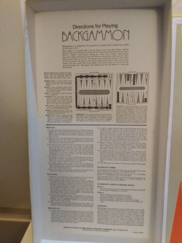 Vintage Selchow & Righter Backgammon 1975 Board Game Fully Complete Very Good - Picture 5 of 6