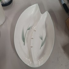 Windfield True Pocelain Handcrafted China Ashtray Bamboo Pattern Made In USA