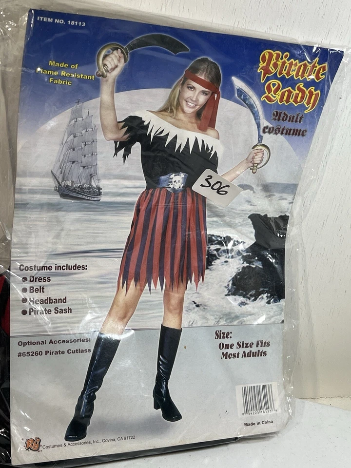 Vestido Pirata Dama Talla Única Diadema Faja Cinturón RG Disfraces Foto 2 de 4