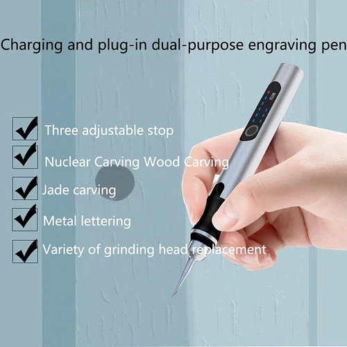 Multifunctional Electric Engraving Pen with 37 Bits, USB Rechargeable Cordless - Picture 7 of 22