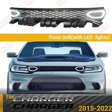 For 15-2022 Charger Rt Scat Pack Srt Style Switch Back Drl Dual Led Mesh Grill