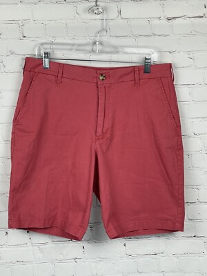 IZOD Saltwater Stretch Shorts Mens 32 Summer Red Chino