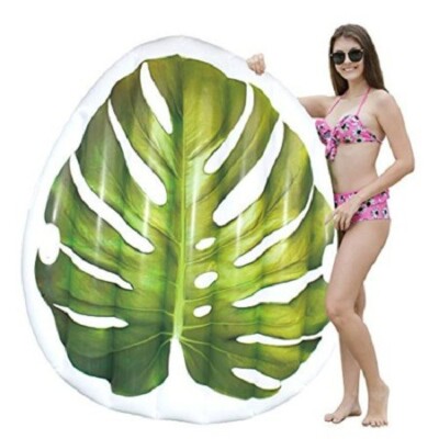 Joyin Giant Inflatable 78'' Tropical Leaf Island Summer Swimming Pool Float Raft