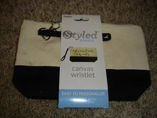 Horizon Grove Styled Basics Canvas Wristlet easy to personalize 5.8' x 9"