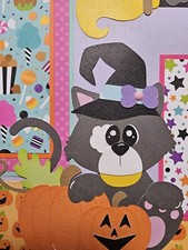 Premade 12x12 Scrapbook Pages Handmade Layout Spooky Treats Halloween PCC