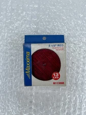 Maxxima 2-1/2" Round Clearance Side Marker light 13 LED Red LED w/ Red  Lens