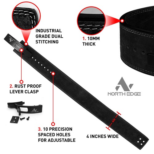 Weight lifting Lever Belt Back Suport Power lifting Gym Fitness Training Belts - Picture 6 of 21