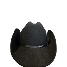 Bull Ranch Black Cowboy Hat 3X Wool Sz 7 1/4 Westernwear Cowboy Rodeo Festival