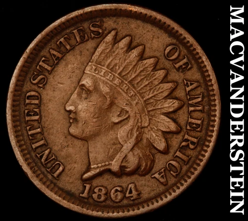 1864 Indian Head Cent- Bronze Extra Fine Semi Key Better Date No Reserve #i5285