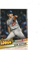 2020 TOPPS DECADES' BEST 1960'S DODGERS PITCHER DON SUTTON