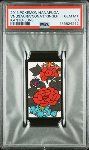 2013 POKEMON HANAFUDA KANTO JUNE KINGLER/VENONAT/VENUSAUR PSA 10