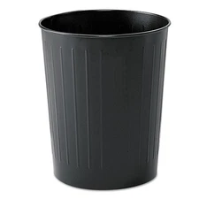 Safco 9604BL 6 gal. Round Steel Wastebaskets - Black New