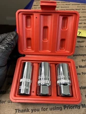 Shankly 3pc Magnetic Spark Plug Socket Set 1/2" Dr Remove Installing 16 18 21mm