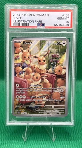Pokémon TCG Eevee 188/167 Illustration Rare SV06 PSA 10 GEM MINT 💎
