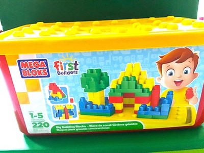 Bausteine über 220 große Stecksteine mit Kiste Mega Bloks First Builders