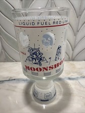 Vintage NASA 1969 Apollo 11 commemorative 6”tumbler/shot glass Moonshot Eagle