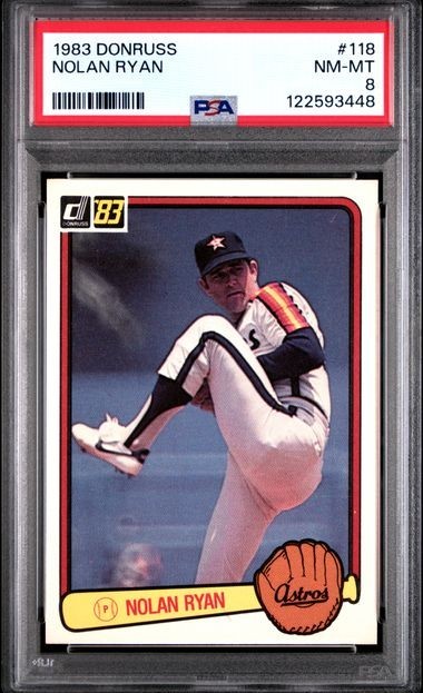 1983 Donruss Nolan Ryan #118 Houston Astros PSA 8 NM-MT HOF