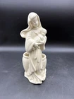 Vintage Hull Pottery Madonna & Child Cream Satin Glaze Planter Vase 11 1/2"