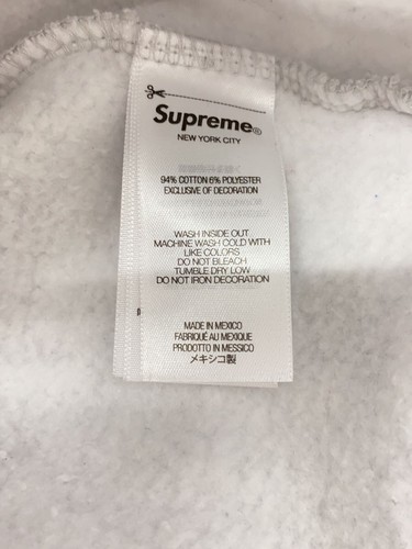 Supreme Hoodie Wild Embroidered Kapuzenpullover L Baumwolle GRY Gebraucht - Bild 4 von 6