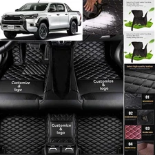 For Toyota Hilux Car Floor Mats Custom Waterproof All Weather Cargo Liner Carpet
